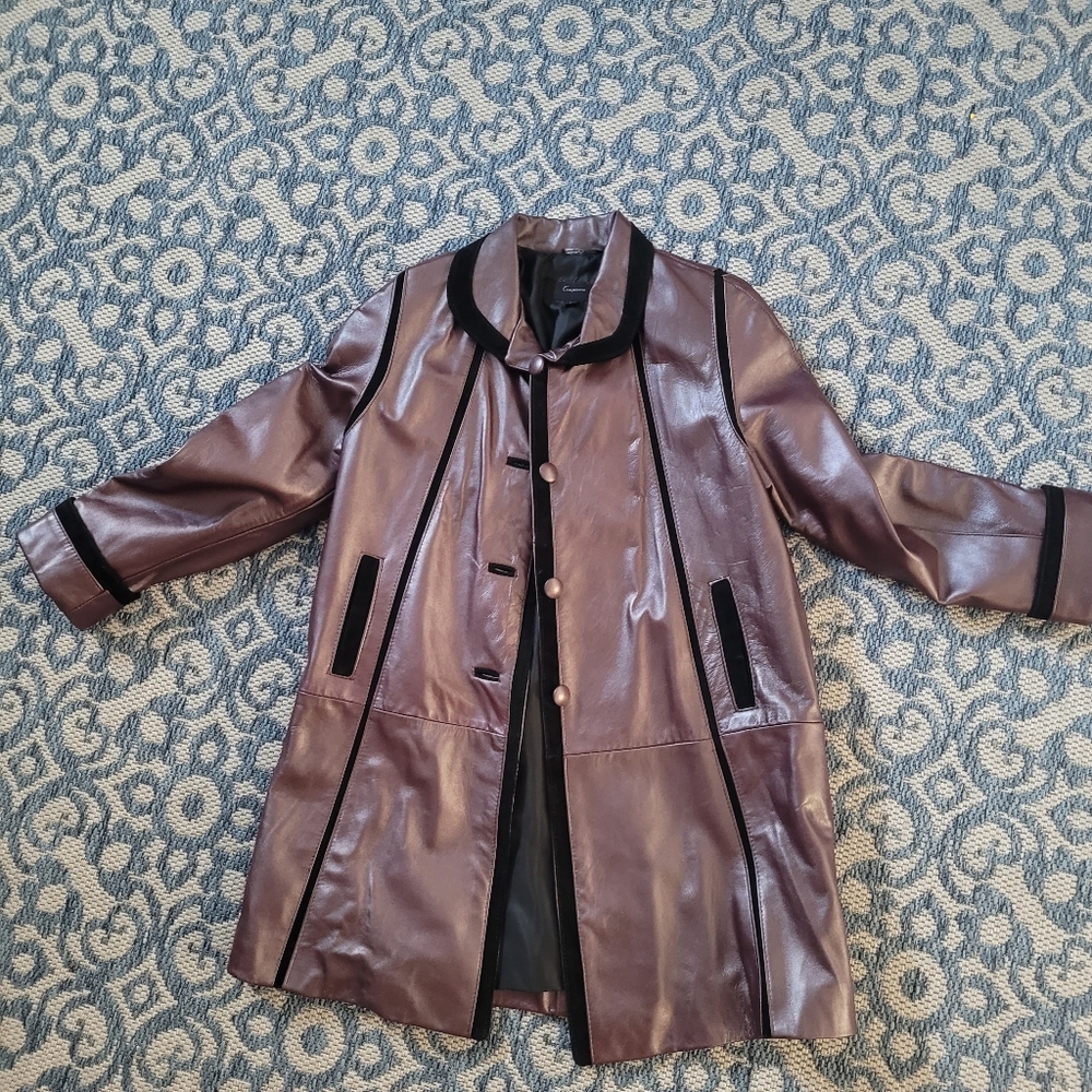 Purple leather Jacket
